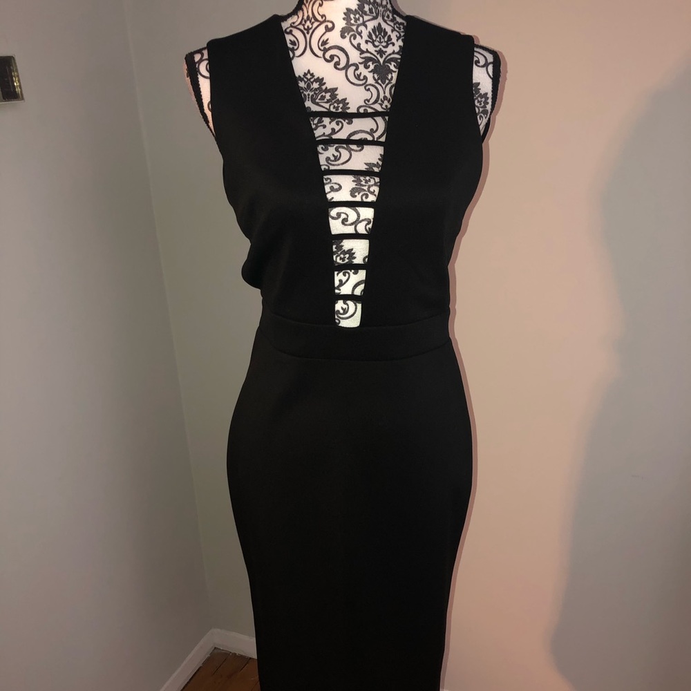 Midi black dress